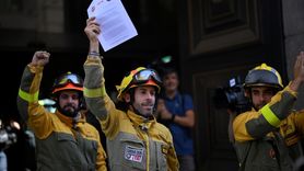 Madrid'deki Orman İtfaiyecileri Süresiz Grevde Protesto Düzenledi