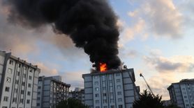 Ordu'da 8 Katlı Binanın Çatısında Yangın Çıktı