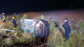 Sivas'ta Şarampole Devrilen Araçta 5 Yaralı