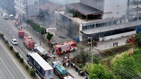 Trabzon'da Yangın Görüntüleri Alışveriş Merkezine Sıçradı