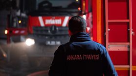 Başkentte Oto Tamir Dükkanında Yangın