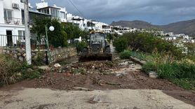 Bodrum'da Sağanak Yağış Hayatı Olumsuz Etkiledi