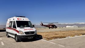 Erzurum'da Ambulans Helikopterle Acil Sağlık Hizmeti