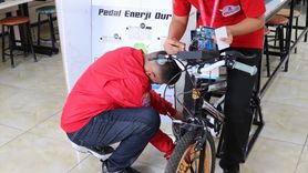 Gaziantep'te Öğrenciler Pedal Çevirerek Elektrik Üretiyor