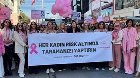 İstanbul'da Meme Kanseri Farkındalık Ayı Yürüyüşü
