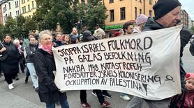 İsveç'te Küresel Sumud Filosu Protestosu