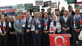 Karasu'da Küresel Sumud Filosu'na Destek Gösterisi