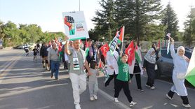 Kayseri'de Sağlık Çalışanlarından Gazze'ye Destek Yürüyüşü