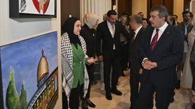 Milli Eğitim Bakanı Tekin, Filistinli Öğrencilerin Resim Sergisini Ziyaret Etti