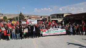 Nevşehir'de Gazze İçin Destek Yürüyüşü