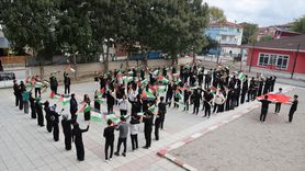 Samsun'da Lise Öğrencilerinden Gazze İçin Koreografi