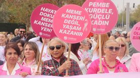 Tekirdağ'da Meme Kanseri Farkındalık Yürüyüşü Düzenlendi