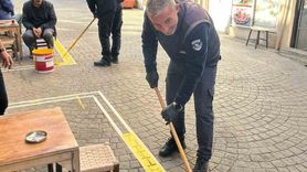 Akçakoca’da esnaf önüne çizgi uygulaması: geçmek yasak