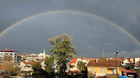 Akçakoca'da Yağmur Sonrası Gökkuşağı Görsel Şöleni