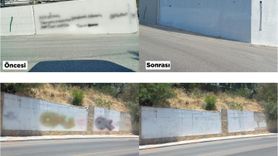 Bodrum'da estetik için 6 ayda 29 duvar yazısı temizlendi