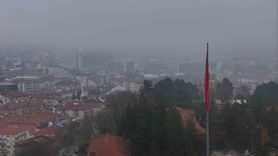 Bolu'da sabah sisleri dronla görüntülendi