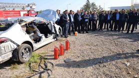 Bursa’da Otobüs Şoförlerine Yangın Söndürme Eğitimi Düzenlendi