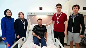 Çekiçle çalışırken göze metal parça saplandı, ameliyatla sağlığına kavuştu