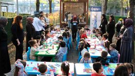 Çocuklar Lokomotif Çocuk Köyü'nde deprem çantası hazırlayıp "çök-kapan-tutun" tatbikatı yaptı