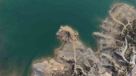 Çomar Barajı'nda Gün Batımı Kartpostalı