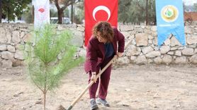 Didim'de 11 Kasım Milli Ağaçlandırma Günü'nde fidanlar toprakla buluştu