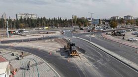 ERÜ Kavşağı'nda düzenleme çalışmaları sürüyor