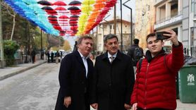 Erzincan'da İnönü Mahallesi'nde 'Şemsiyeli Sokak' Renkli Görünüm Kazandı