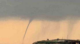 Hatay açıklarında deniz yüzeyinde hortum görüntülendi