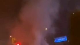 Karabük'te Seyir Halindeki Araçta Yangın Çıktı