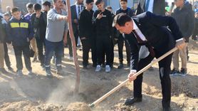 Karatay’da 10 bin 400 metrekarelik alanda toplu fidan dikimi