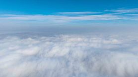 Kırıkkale'de 43 ilin geçiş güzergahını etkileyen 'sis denizi' havadan görüntülendi