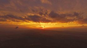 Kırıkkale'de Gökyüzü Gün Batımıyla Renklendi