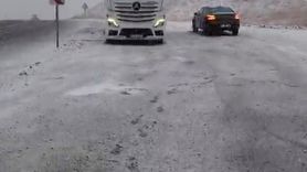 Kop Dağı Geçidi yeniden karla örtüldü