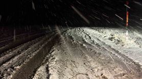 Malatya Darende kırsalında kar yağışı ulaşımı etkiledi