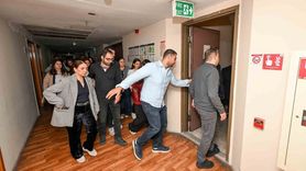 Mersin Metropol İş Merkezi'nde yangın ve kurtarma tatbikatı