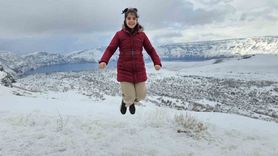 Nemrut Kalderası karla beyaz örtüsüne büründü