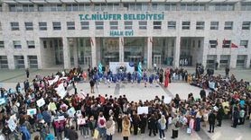 Nilüferli çocukların su israfına dikkat çeken yürüyüşü