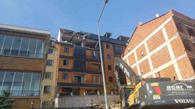 Ordu'da zemini kayan binada kontrollü yıkım başladı