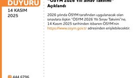 ÖSYM'den 2026 sınav takvimi duyurusu