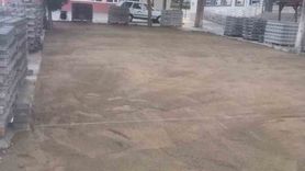 Sarıgöl'de Şehit Esin Akay Ortaokulu bahçesine parke döşemeye başlandı