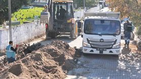 Söke Bağarası'nda 300 metrelik yağmur suyu hattı çalışması