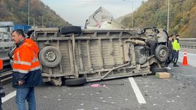 TEM Otoyolu Bolu geçişinde zincirleme kaza: 1 yaralı