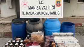 Turgutlu'da kaçak içki ve tütün operasyonu: 3 gözaltı