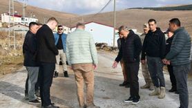 Vali Çiçek, köylerdeki SSB beton yol çalışmalarını inceledi