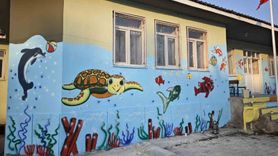 Van Güzel Sanatlar Lisesi Öğrencileri Saray'daki Anaokulunu Renklerle Donattı