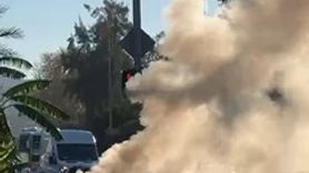 Alanya'da Seyir Halindeki Otomobil Alev Aldı