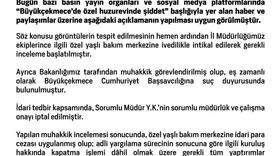 Bakanlık: Büyükçekmece’de huzurevinde şiddet iddiasına hemen inceleme