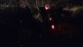 Bartın'da şarampole devrilen araçtan yakıt sızıntısı paniğe yol açtı