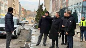 Başkan Çetinkaya şehir merkezindeki altyapı ve üstyapı çalışmalarını inceledi
