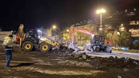 Bayburt'ta Kışla Çeşmesi Rampasında Asfalt Yenileme